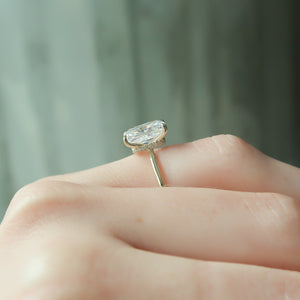The Nelly Set With A 3 Carat Radiant Moissanite