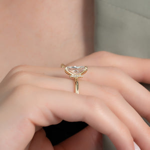 The Nelly Set With A 3 Carat Radiant Moissanite