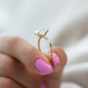 The Nelly Set With A 3 Carat Radiant Moissanite