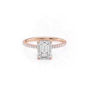 The Pave Nelly Set With A 3 Carat Emerald Moissanite