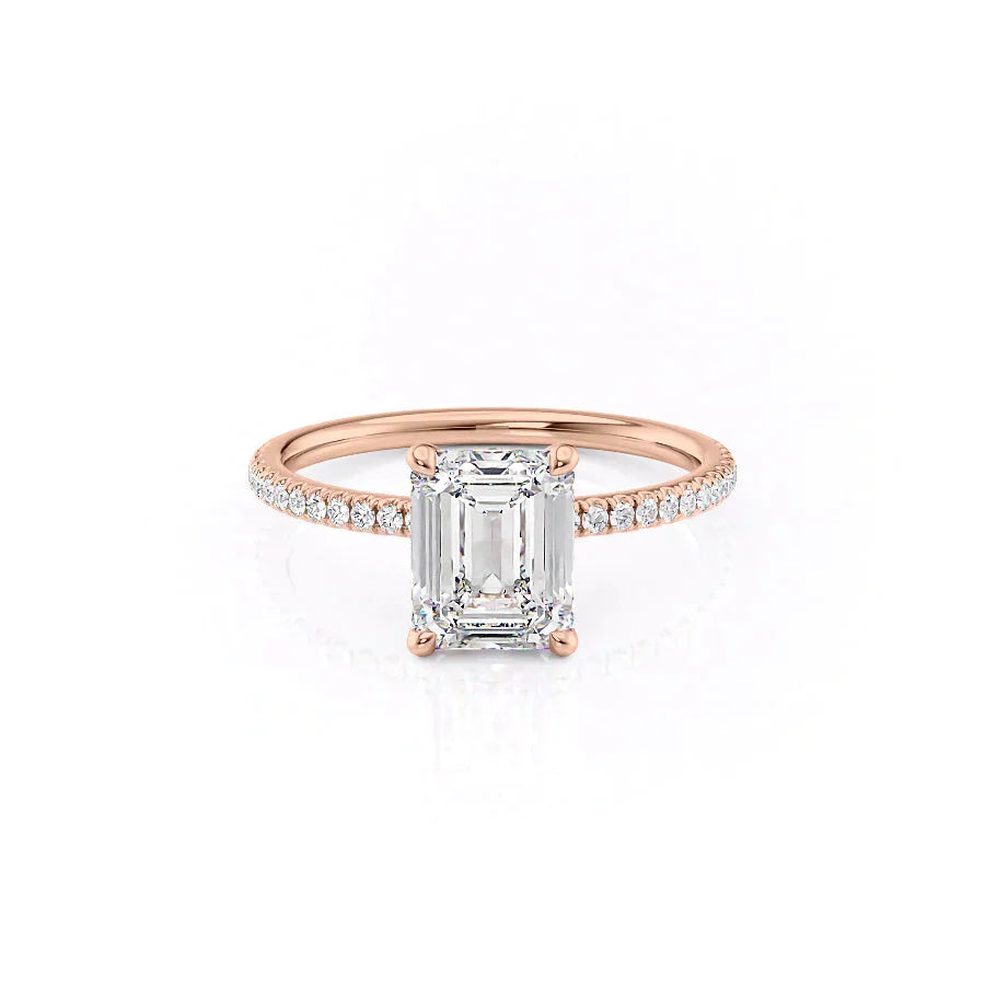The Pave Nelly Set With A 2.5 Carat Emerald Lab Diamond