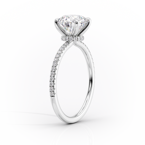 The Pave Nelly Set With A 1.5 Carat Marquise Lab Diamond
