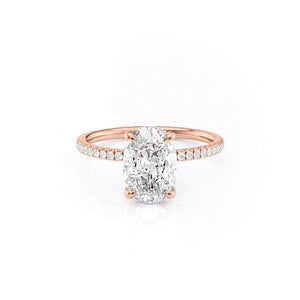 The Pave Nelly Set With A 2.5 Carat Oval Lab Diamond