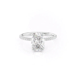 The Pave Nelly Set With A 3 Carat Oval Lab Diamond