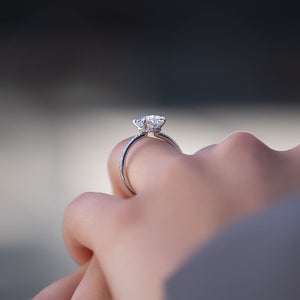 The Pave Nelly Set With A 2 Carat Oval Lab Diamond