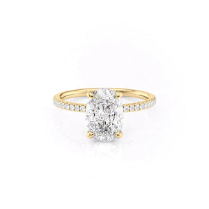 The Pave Nelly Set With A 2 Carat Oval Lab Diamond