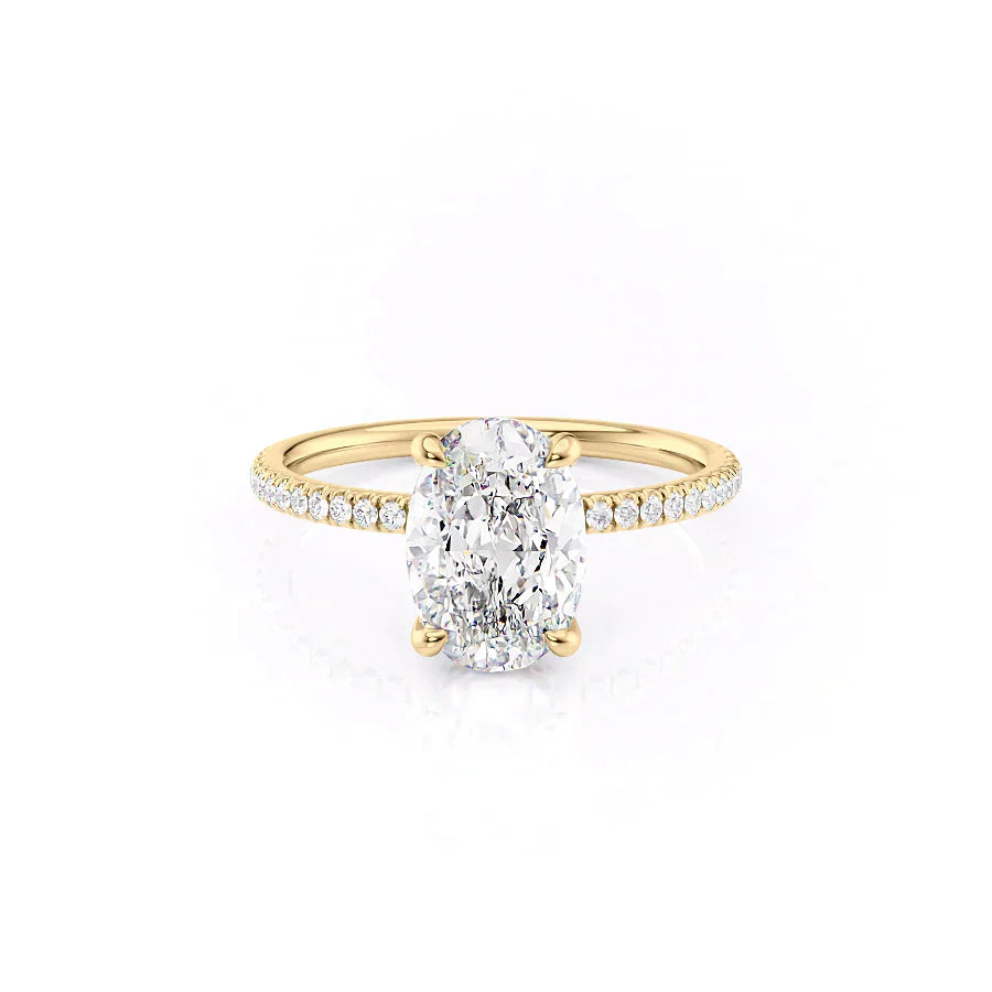 The Pave Nelly Set With A 4 Carat Oval Moissanite