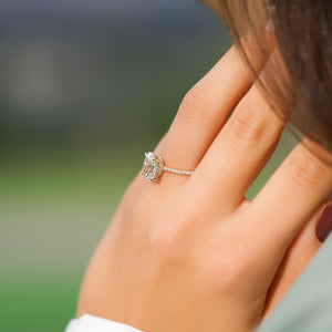 The Pave Nelly Set With A 3 Carat Oval Lab Diamond