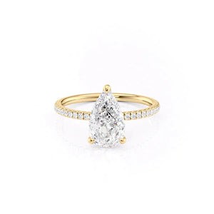 The Pave Nelly Set With A 5 Carat Pear Moissanite
