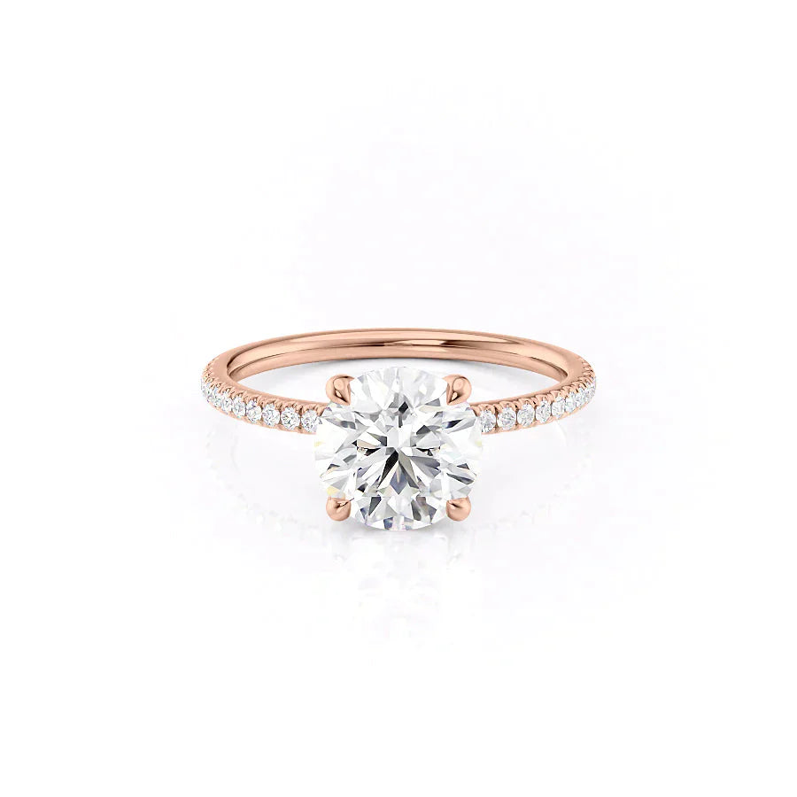 The Pave Nelly Set With A 2 Carat Round Moissanite