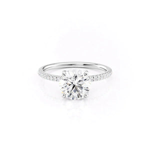 The Pave Nelly Set With A 3 Carat Round Moissanite