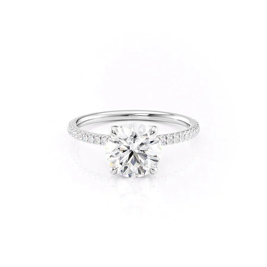 The Pave Nelly Set With A 4 Carat Round Moissanite