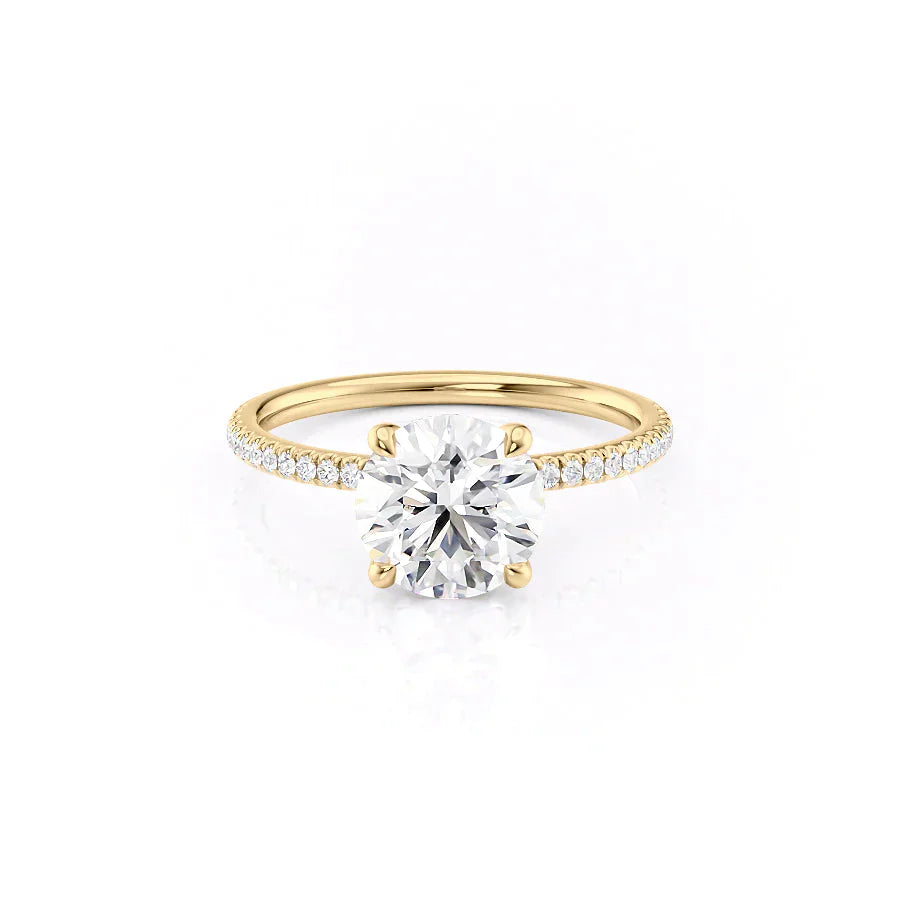 The Pave Nelly Set With A 4 Carat Round Moissanite