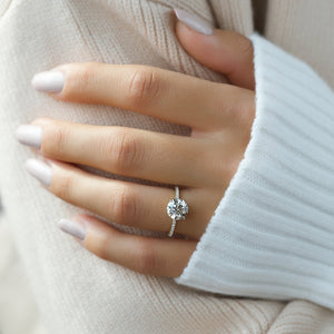 The Pave Nelly Set With A 3 Carat Round Lab Diamond
