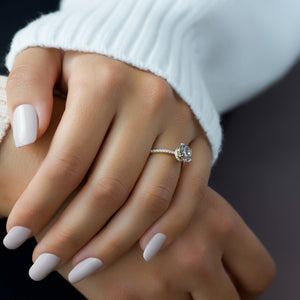 The Pave Nelly Set With A 3 Carat Round Lab Diamond