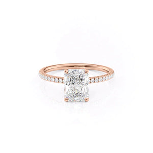The Pave Nelly Set With A 1 Carat Radiant Lab Diamond