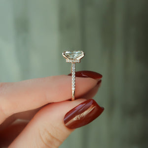 The Pave Nelly Set With A Radiant Lab Diamond