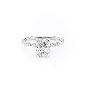 The Pave Nelly Set With A 1 Carat Radiant Moissanite