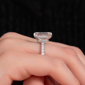 The Pave Nelly Set With A 1.5 Carat Radiant Lab Diamond
