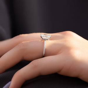 The Pave Nelly Set With A 1.5 Carat Radiant Lab Diamond