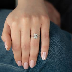 The Pave Nelly Set With A 1.5 Carat Radiant Lab Diamond