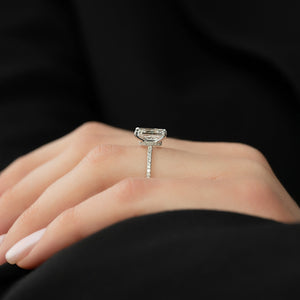 The Pave Nelly Set With A 1.5 Carat Radiant Lab Diamond