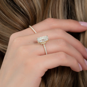 The Pave Nelly Set With A 3 Carat Radiant Lab Diamond
