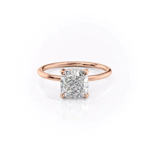 The Crown Kamellie Set With A 1 Carat Cushion Moissanite