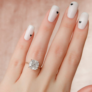 The Crown Kamellie Set With A 1 Carat Cushion Moissanite