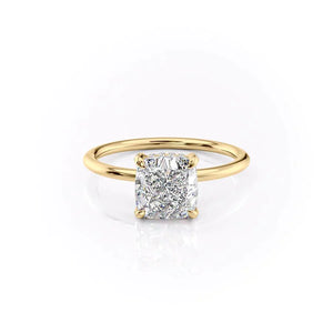 The Crown Kamellie Set With A 2 Carat Cushion Moissanite