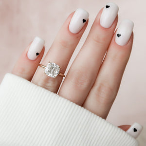 The Crown Kamellie Set With A 2 Carat Cushion Moissanite
