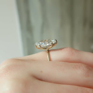 The Crown Kamellie Set With A 1.5 Carat Marquise Lab Diamond