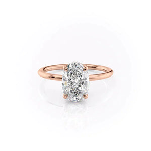 The Crown Kamellie Set With A 3 Carat Oval Moissanite