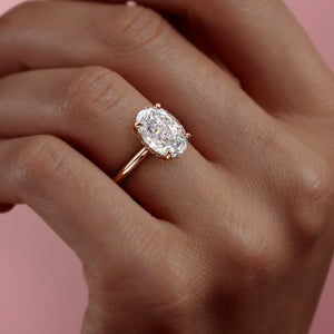 The Crown Kamellie Set With A 2 Carat Oval Moissanite
