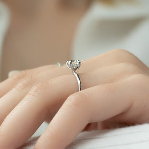 The Crown Kamellie Set With A 3 Carat Round Moissanite