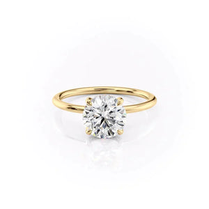 The Crown Kamellie Set With A 2.5 Carat Round Lab Diamond