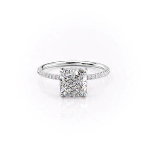 The Pave Crown Kamellie Set With A 2 Carat Cushion Lab Diamond