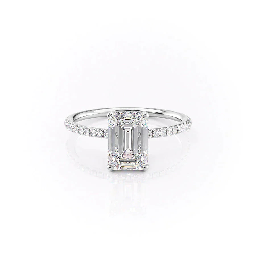 The Pave Crown Kamellie Set With A 3 Carat Emerald Lab Diamond