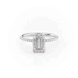 The Pave Crown Kamellie Set With A 3 Carat Emerald Moissanite