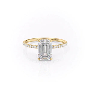 The Pave Crown Kamellie Set With A 3 Carat Emerald Lab Diamond