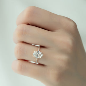The Pave Crown Kamellie Set With A 4 Carat Oval Moissanite