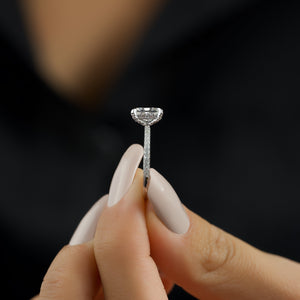The Pave Crown Kamellie Set With A 1.5 Carat Radiant Lab Diamond