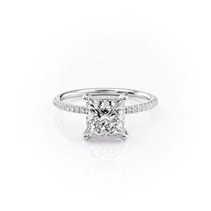 The Pave Crown Kamellie Set With A 2.5 Carat Princess Lab Diamond