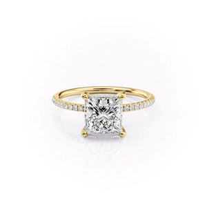 The Pave Crown Kamellie Set With A 2 Carat Princess Lab Diamond