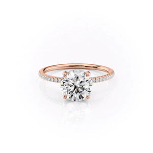 The Pave Crown Kamellie Set With A 2.5 Carat Round Lab Diamond