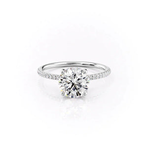 The Pave Crown Kamellie Set With A 1 Carat Round Lab Diamond