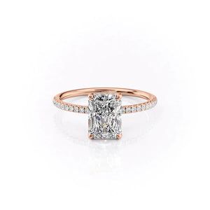 The Pave Crown Kamellie Set With A 2.5 Carat Radiant Lab Diamond