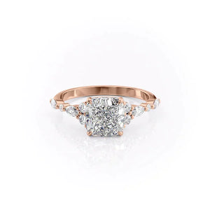 The Kristen Set With A 1 Carat Cushion Lab Diamond