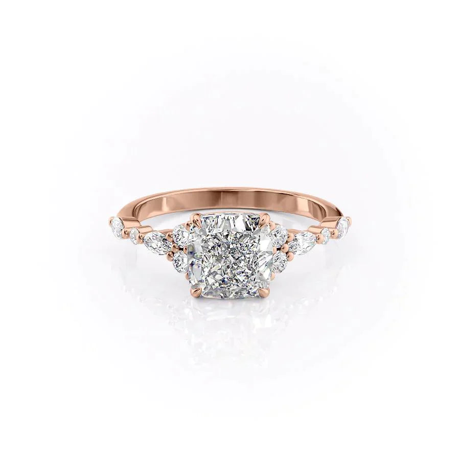 The Kristen Set With A 2 Carat Cushion Lab Diamond