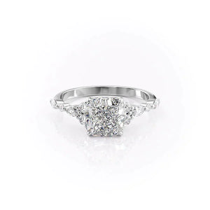 The Kristen Set With A 1 Carat Cushion Lab Diamond